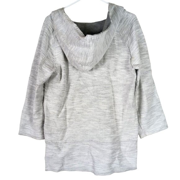 Soft Surroundings My Weekend Hoodie Womens S Gray V-Neck Pullover Loungewear - Picture 3 of 7